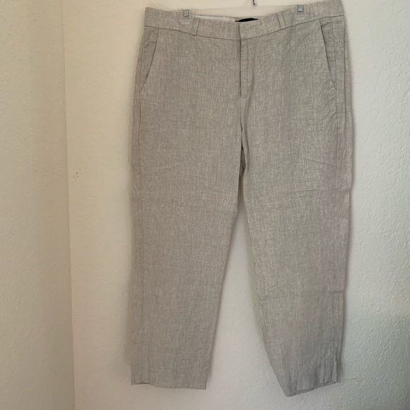 BANANA REPUBLIC 100% LINEN ANKLE PANTS - Picture 4 of 6